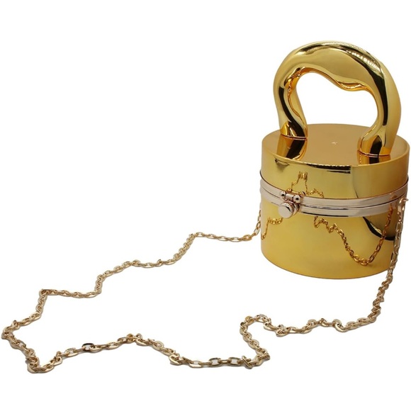 Gold Clutch with Chain - Picture 8 of 8